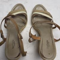 Nero Giardini sandalo a zeppa beige banco 41