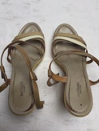 Nero Giardini sandalo a zeppa beige banco 41