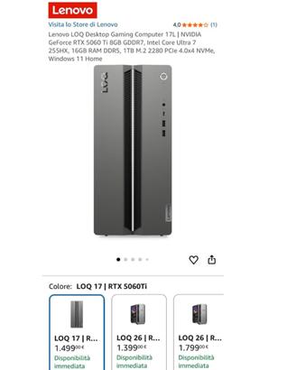 PC Gaming Lenovo LOQ Desktop - Intel Core Ultra 7 