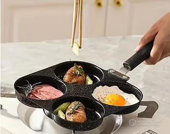 Padella Antiaderente con 4 Fori in Alluminio press