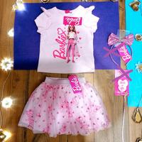 Maglietta Gonna Nuove Barbie Bambina 4 anni