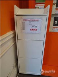 Scarpiera Maconi Family bianca, 12 paia 3 cassetti