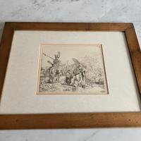 Cornice noce con stampa Rembrandt