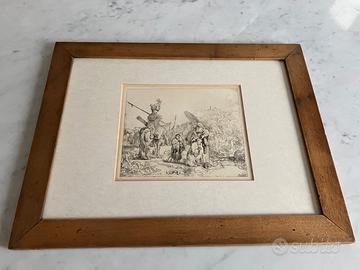 Cornice noce con stampa Rembrandt