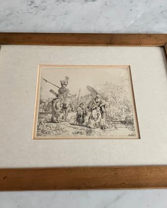 Cornice noce con stampa Rembrandt