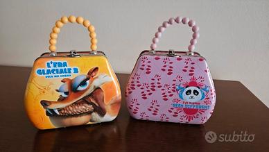 borsette in latta kinder cioccolato 