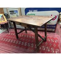 TAVOLO A CAPRETTA IN LEGNO 1 CASSETTO ORIGINALE D'