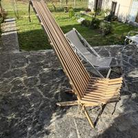 Sedia a sdraio in legno