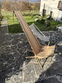 Sedia a sdraio in legno