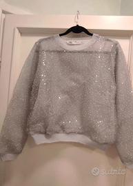 Maglioncino con perline celeste NUOVO.