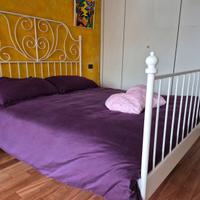 Letto matrimoniale IKEA LEIRVIK in metallo bianco