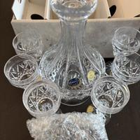 Bicchieri cristallo di Bohemia 24% con Decanter