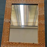 Specchio IKEA in Rattan Naturale con Cornice Intre