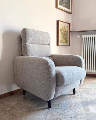 Poltrona Poltronesofà tessuto grigio melangiato