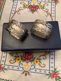Coppia porta  tovaglioli argento 800 Vintage 34 FI