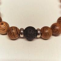 Bracciale braccialetto pietra lavica unisex 