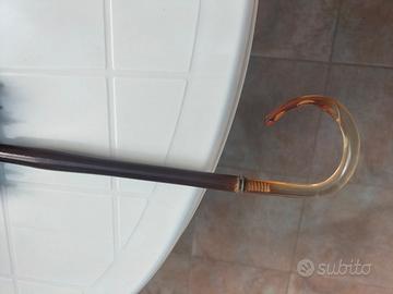 Coppia di ombrelli vintage, manici pregiati