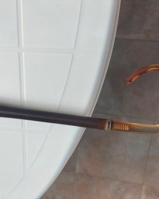 Coppia di ombrelli vintage, manici pregiati