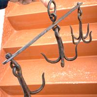 Gancio Antico Per Salami Macelleria Fatto A Mano