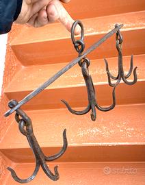 Gancio Antico Per Salami Macelleria Fatto A Mano