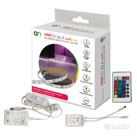 KIT STRISCIA LED RGB 3 MT 5050 30LED/M 4W/M IP65