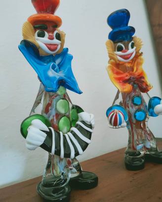 Pagliacci in vetro murano