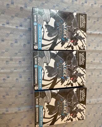pokemon - 3 booster bundles 6 bustine luce nera