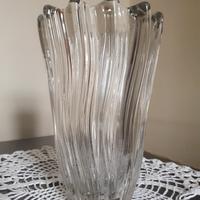 Vaso ondulato in cristallo 