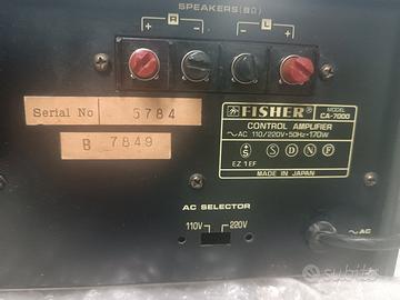 Amplificatore Fisher 