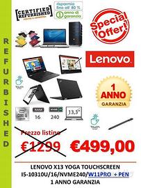 Notebook Refurbished 1 Anno Garanzia