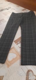 pantaloni donna a quadri made in italy