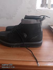 stivaletti stringati neri U.S. Polo Assn. London, 