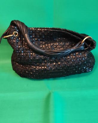 borsa CAFÈ NOIR pelle intrecciata