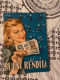 Collezionismo pubblicitaria Buoni Rendita anni 50