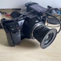 BMPCC6K + SpeedBooster 1.1x FF + Cage + Monitor