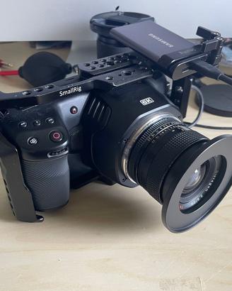 BMPCC6K + SpeedBooster 1.1x FF + Cage + Monitor