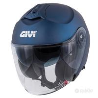 CASCO JET MOTO SCOOTER GIVI X22 BLU OPACO VISIERA 