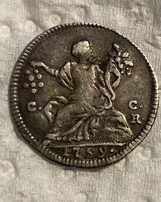 NAPOLI 1/2 carlino da 5 grana 1759 argento