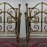 2 letti singolo in ottone