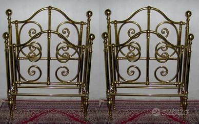2 letti singolo in ottone