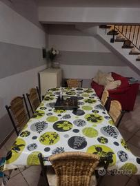 sei sedie in ferro battuto e paglia 