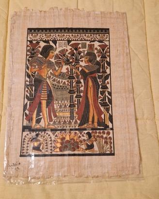 Dipinto su papiro egizio originale