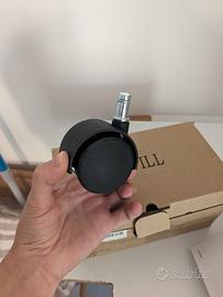 Set 5 rotelle universali per sedia da ufficio