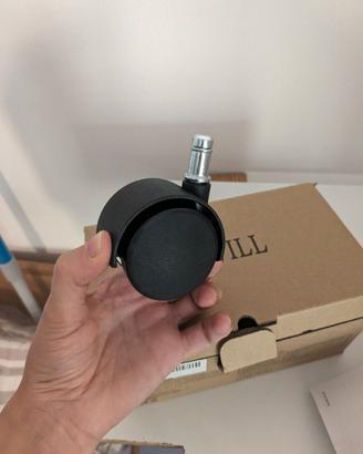 Set 5 rotelle universali per sedia da ufficio