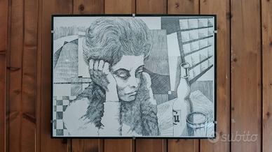 Litografia con firma di autore Catani 1970