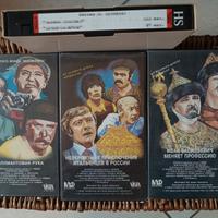 4 vidiocassette vintage di film russi in russo
