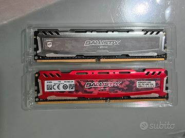 Due banchi memoria da 8 GB ddr4 2400 mhz