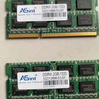 2 SODIMM DDR-3 1333Mhz 2Gb