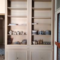 Coppia di scaffali vintage in legno, anni ’60
