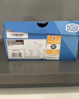 Scarpe Hey Dude Wendy Peak Chambray 36